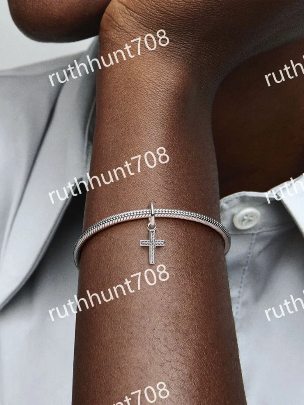 Pandora Symbol Of Faith Cross Dangle Charm with Clear CZ|Pendant